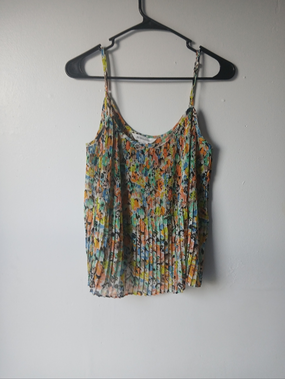Women's Pleated Floral Cami Tank Top - Multicolor